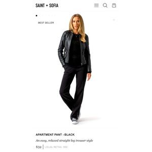 Saint and Sofia Apartment Pants, size 4, black